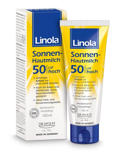 Packshot Linola Sonnen-Hautmilch