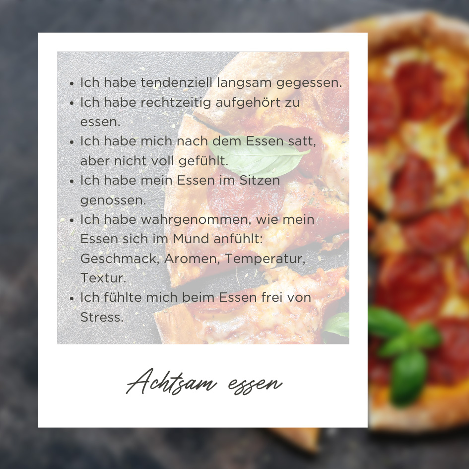 Tipps zum achtsam Essen 