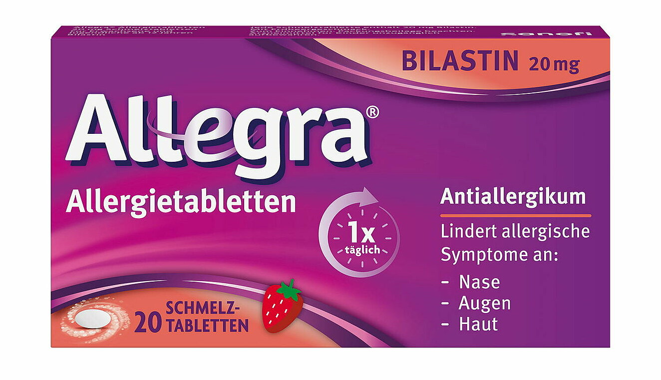Abbildung von 20er Packung Allegra-Allergietabletten