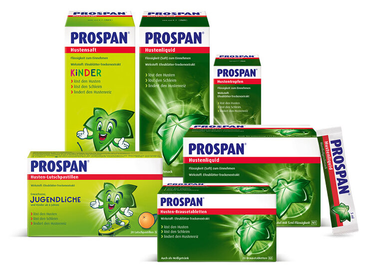 Abbildung von Prospan-Produkten