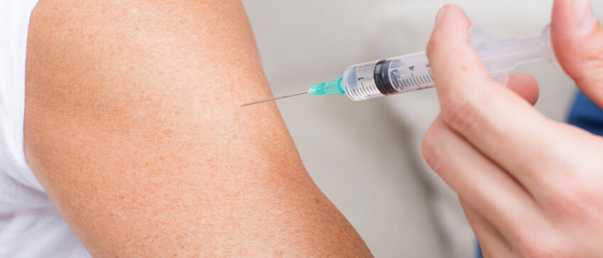 Spritze mit Impfung